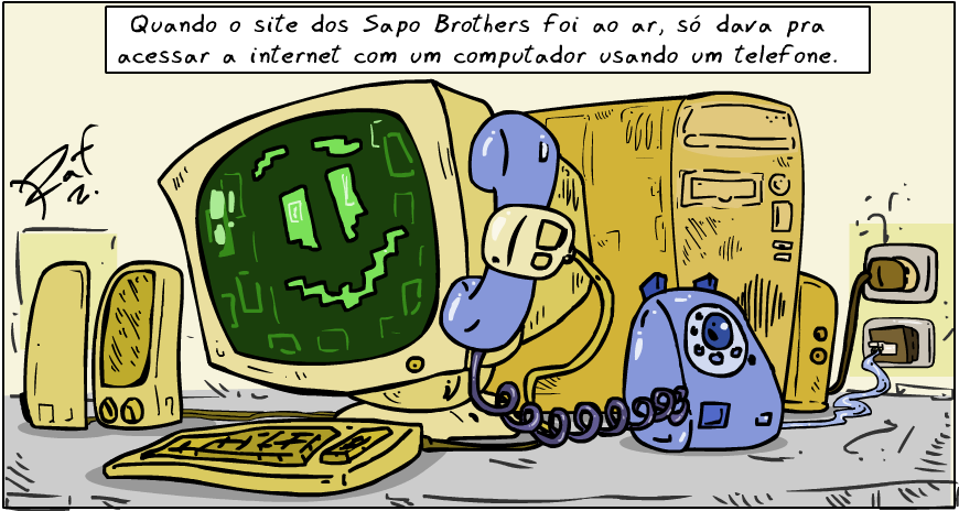 Sapo Brothers, 20 anos, diverso, tiras, humor, games, jogos, animao, anima, quadrinhos, infantil, minja, jones