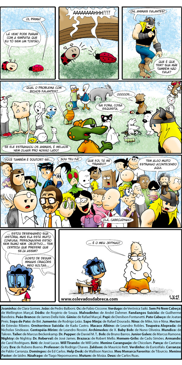 Wesley Samp, Os Levados da Breca, Sapo Brothers, Rafael Dourado, quadrinhos, humor, tiras, tirinhas, cartoon