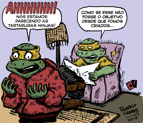 Rodrigo Chaves, Contratempos Modernos, Sapo Brothers, Rafael Dourado, quadrinhos, humor, tiras, tirinhas, cartoon