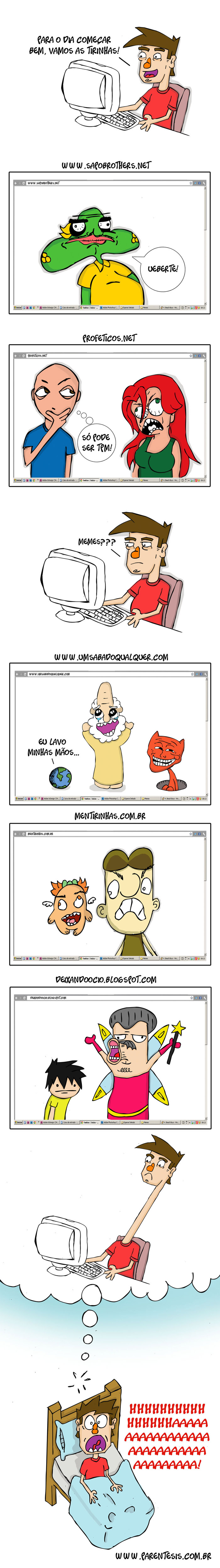 parentesis, Esboais, Sapo Brothers, Rafael Dourado, quadrinhos, humor, tiras, tirinhas, cartoon