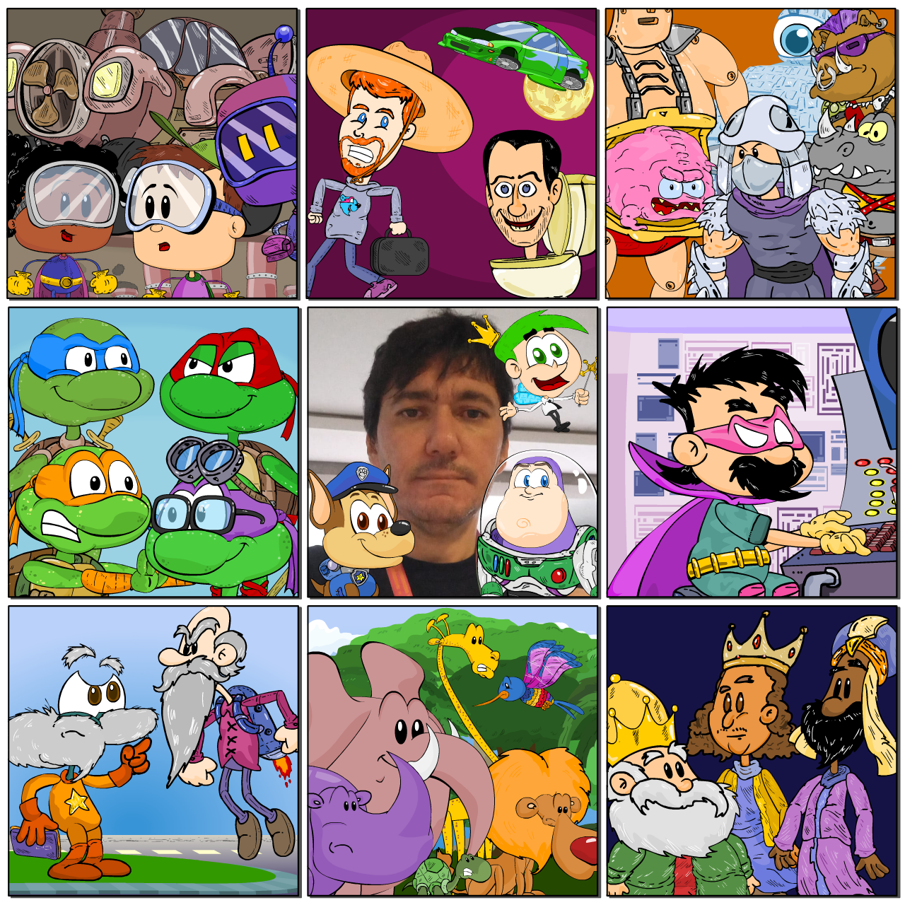 artvsartist2023, diverso, tiras, humor, games, jogos, animao, anima, quadrinhos, infantil, minja, jones