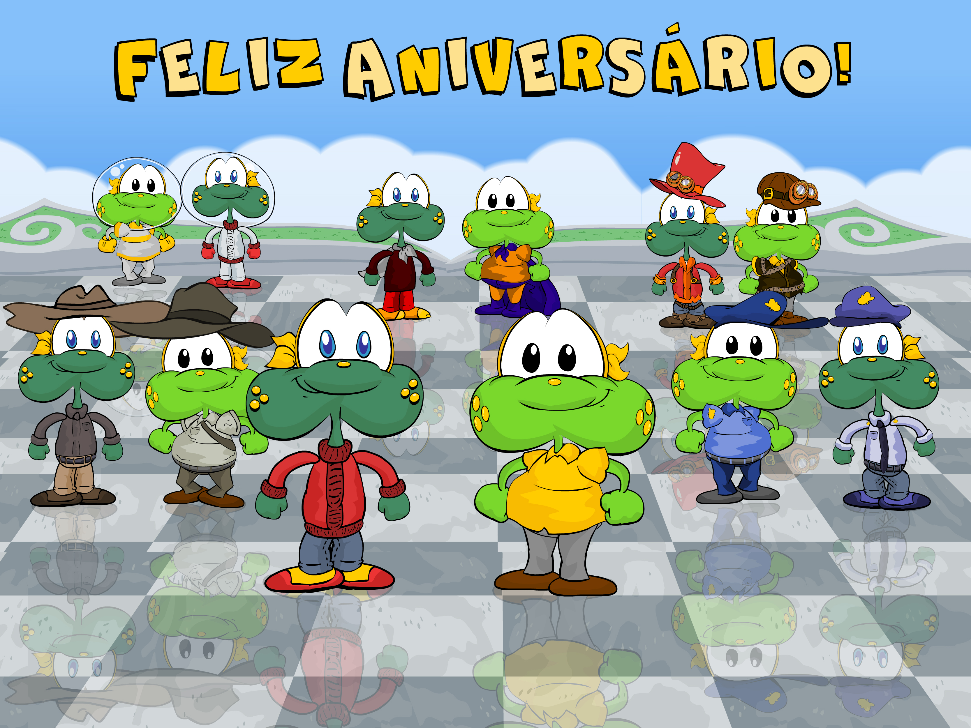  aniversrio, painel, desenho, colorir, pintura, ilustrao, Sapo Brothers, diverso, tiras, humor, games, jogos, animao, anima, quadrinhos, infantil, minja, jones