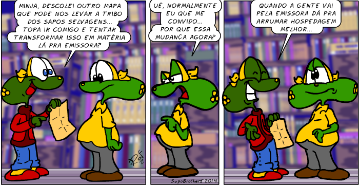 Sapo Brothers, diverso, tiras, humor,  animao, anima, quadrinhos, infantil, minja, jones