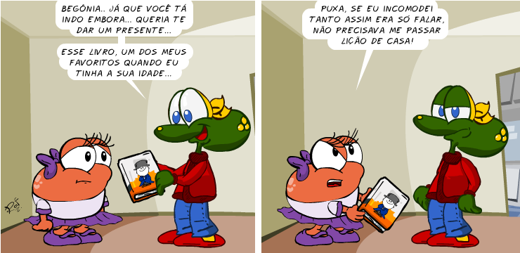 Sapo Brothers, Begnia, Menino Maluquinho, tiras, humor, HQ, quadrinhos, infantil