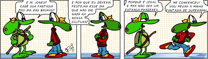 dia das bruxas, Halloween, Sapo Brothers, diverso, tiras, humor, games, jogos, animao, anima, quadrinhos, infantil, minja, jones