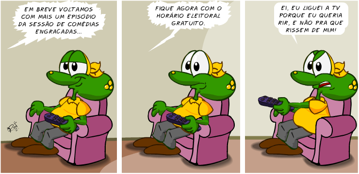 Sapo Brothers, horrio, eleitoral, comdia, tiras, humor, HQ, quadrinhos, infantil