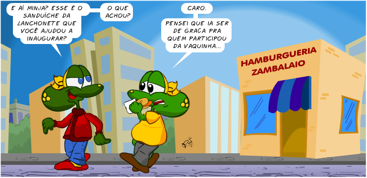 Sapo Brothers, espao, trem, plataforma, tiras, humor, HQ, quadrinhos, infantil