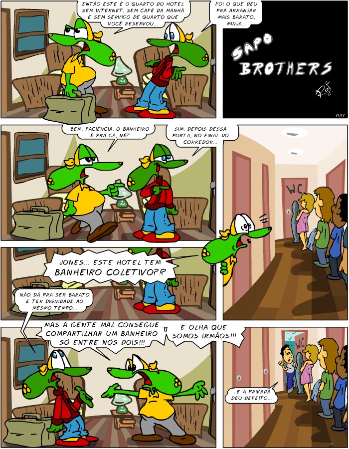 Sapo Brothers, diverso, tiras, humor, games, jogos, animao, anima, quadrinhos, infantil, minja, jones