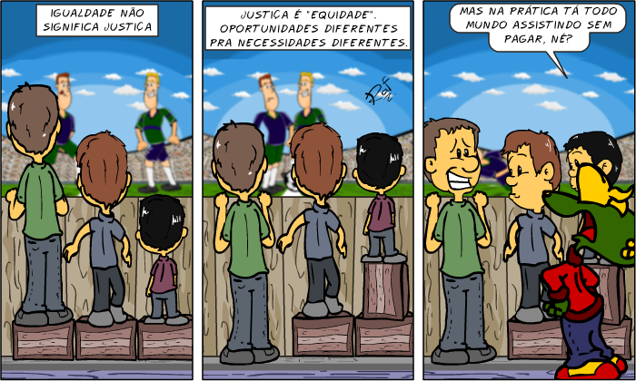 A igualdade de oportunidades, explicada com uma macieira, quatro quadrinhos  e um meme, Verne