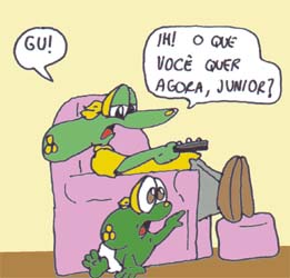 Sapo Brothers, diverso, tiras, humor, games, jogos, animao, anima, quadrinhos, infantil, minja, jones