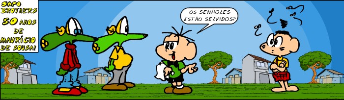 Maurcio de Sousa, Turma da Mnica, Maurcio 50 anos, Sapo Brothers, Rafael Dourado, quadrinhos, humor, tiras, tirinhas, cartoon