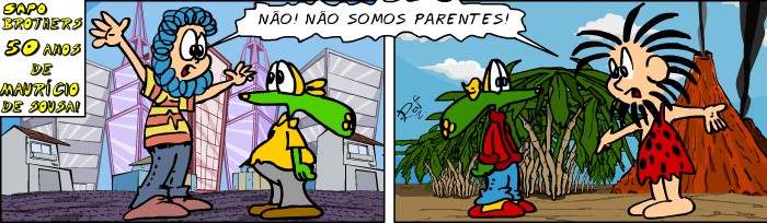 Maurcio de Sousa, Turma da Mnica, Maurcio 50 anos, Sapo Brothers, Rafael Dourado, quadrinhos, humor, tiras, tirinhas, cartoon