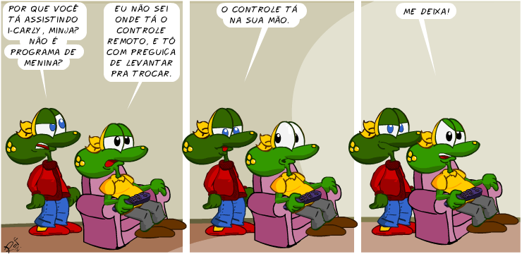 Sapo Brothers, i-Carly, tiras, humor, HQ, quadrinhos, infantil