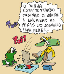 Sapo Brothers, diverso, tiras, humor, games, jogos, animao, anima, quadrinhos, infantil, minja, jones