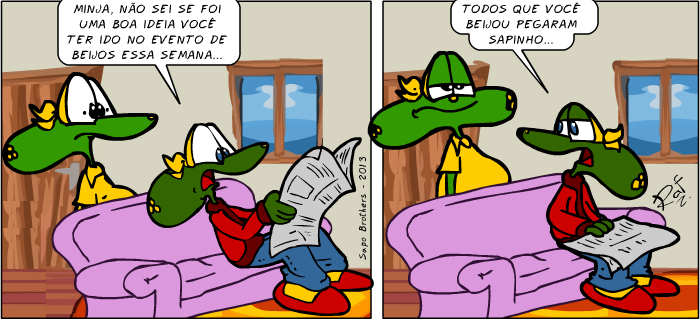  , Sapo Brothers, diverso, tiras, humor,  animao, anima, quadrinhos, infantil, minja, jones