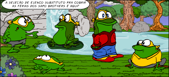 Sapo Brothers, diverso, tiras, humor,  animao, anima, quadrinhos, infantil, minja, jones