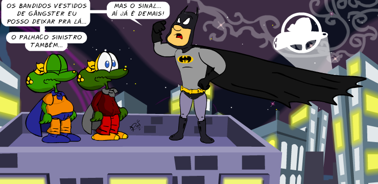 Batman, super, Sapo Brothers, tiras, humor, HQ, quadrinhos, infantil